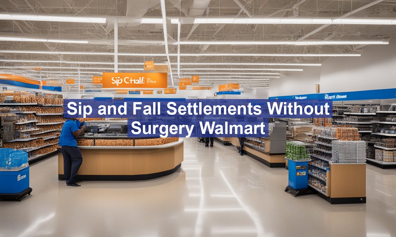 Sip and Fall Settlements Without Surgery Walmart