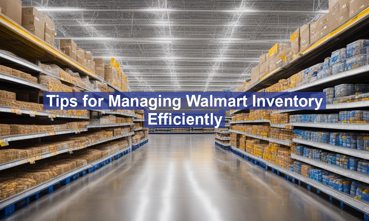 Tips for Managing Walmart Inventory Efficiently