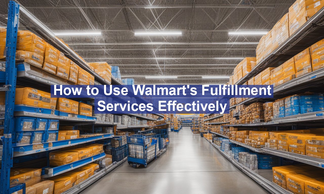 How to Use Walmart's Fulfillment Services Effectively