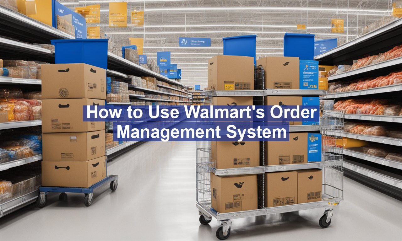 How to Use Walmart's Order Management System