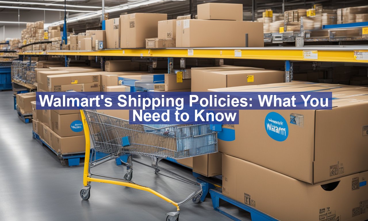 Walmart's Shipping Policies: What You Need to Know