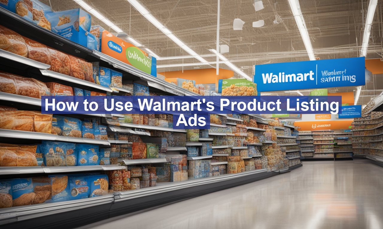 How to Use Walmart's Product Listing Ads