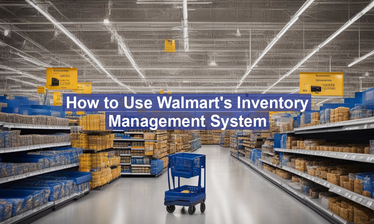 How to Use Walmart's Inventory Management System