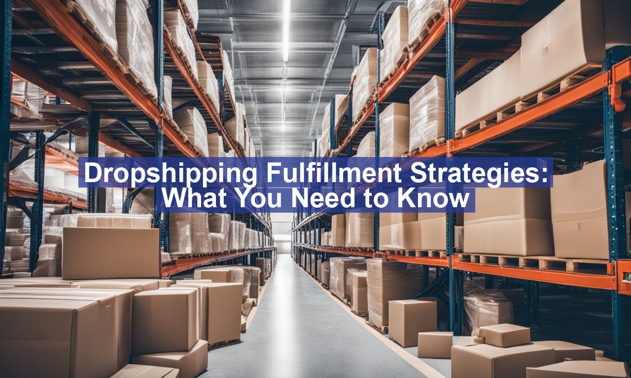 Dropshipping Fulfillment Strategies: What You Need to Know