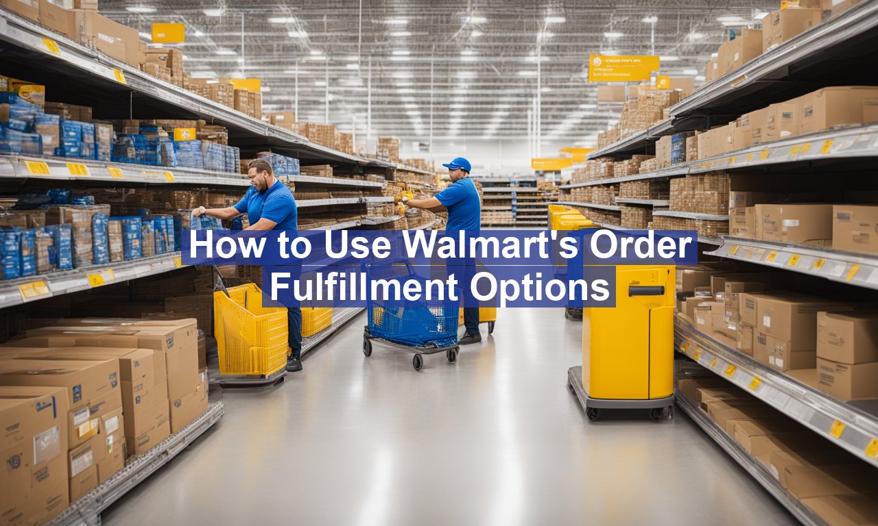 How to Use Walmart's Order Fulfillment Options