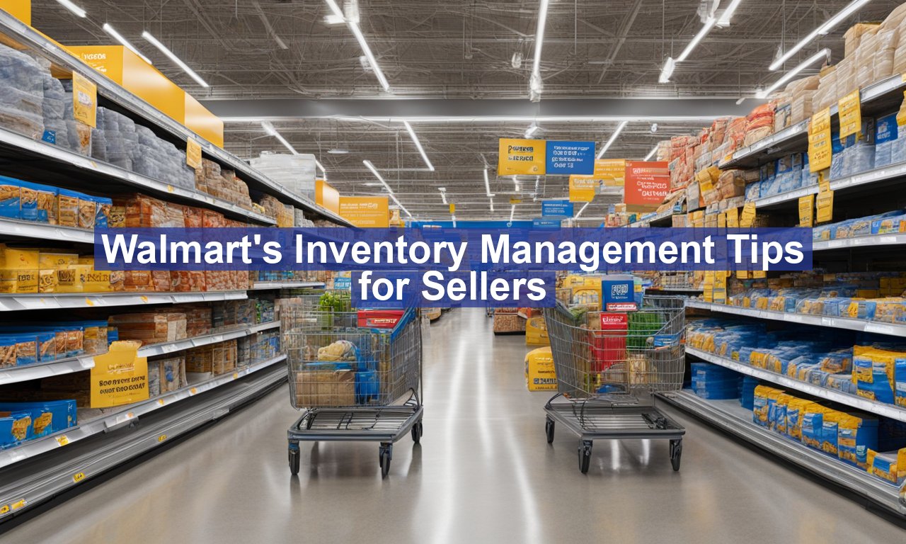 Walmart's Inventory Management Tips for Sellers